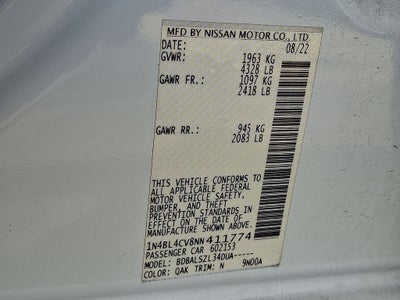 2022 Nissan Altima 2.5 SR