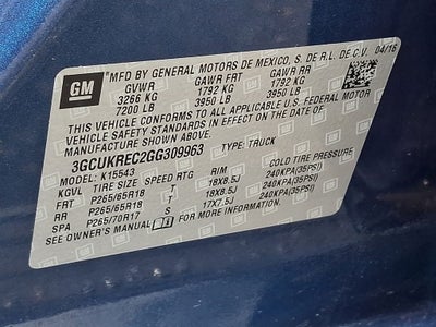 2016 Chevrolet Silverado 1500 LT LT2