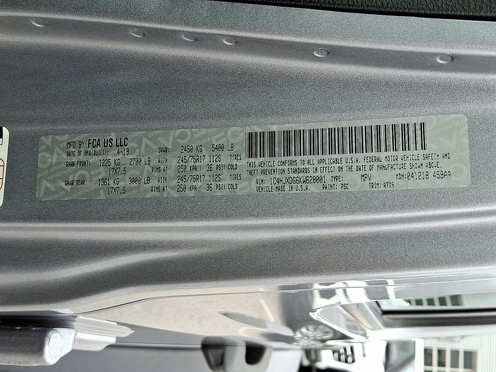 2019 Jeep Wrangler Unlimited Sport