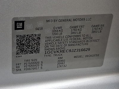 2018 Chevrolet Silverado 1500 LT LT2