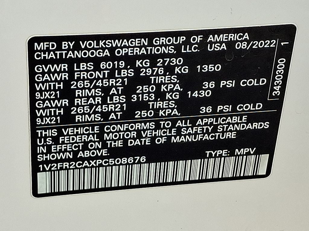 2023 Volkswagen Atlas 3.6L V6 SEL Premium R-Line