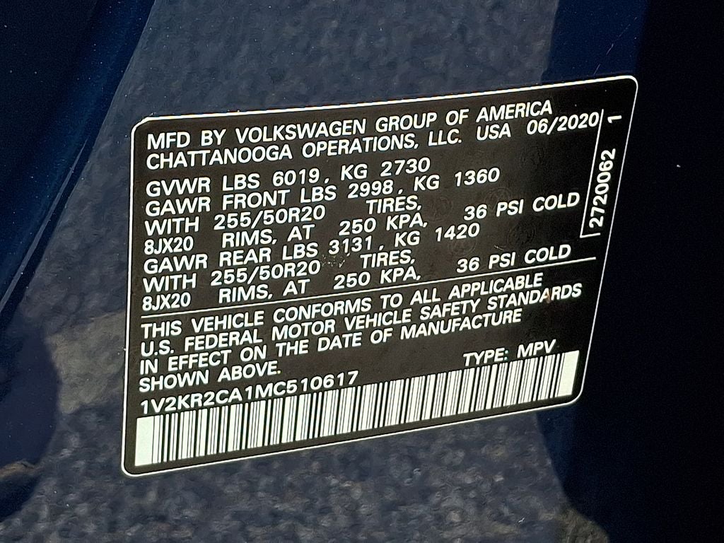 2021 Volkswagen Atlas 3.6L V6 SE w/Technology