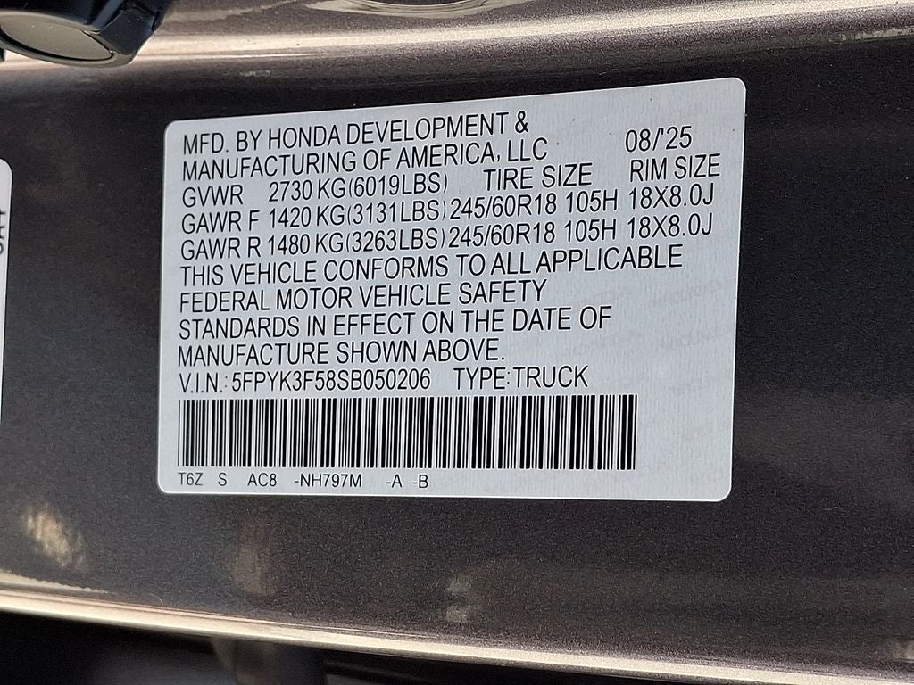2025 Honda Ridgeline RTL