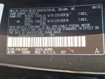 2022 Toyota Highlander XLE