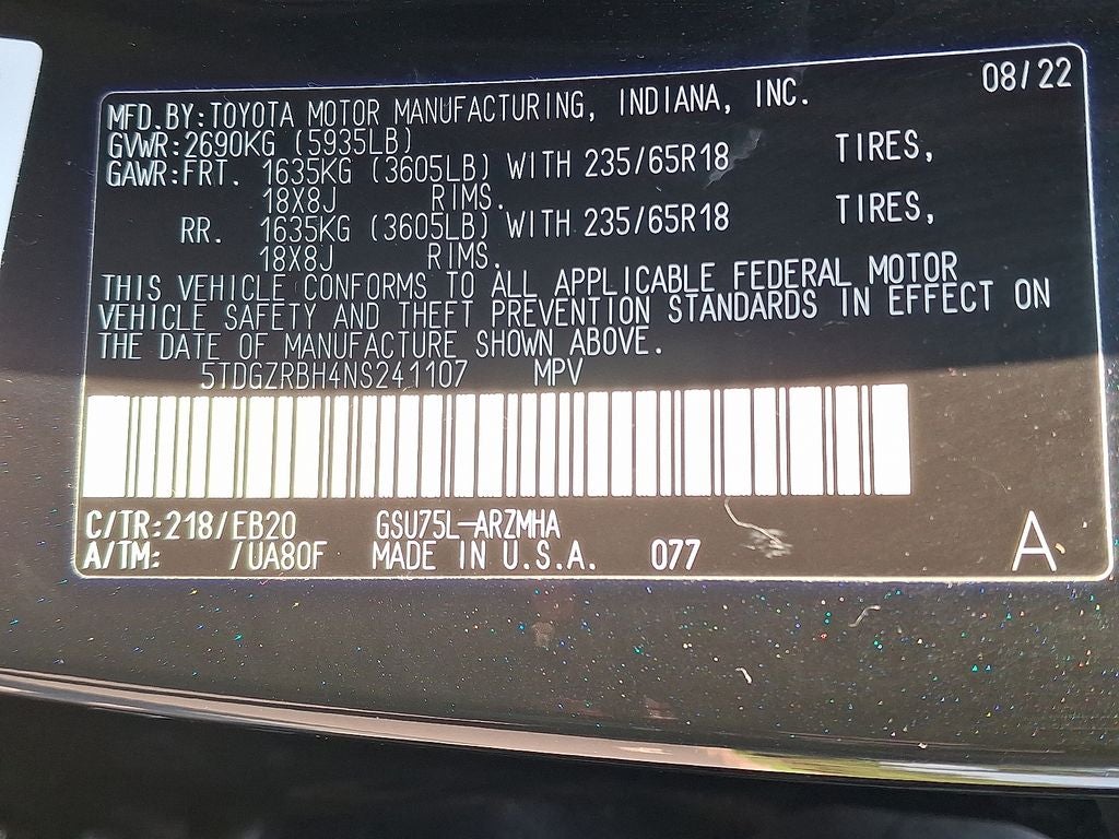 2022 Toyota Highlander XLE