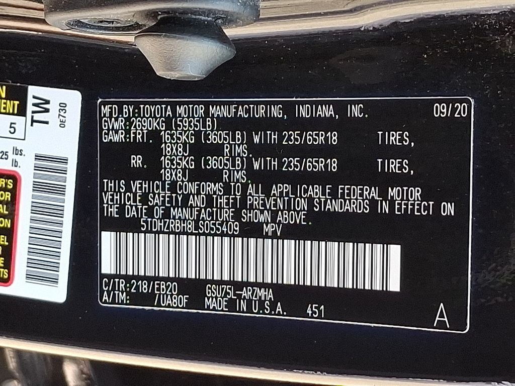 2020 Toyota Highlander XLE