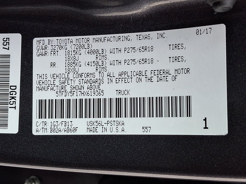 2017 Toyota Tundra SR5