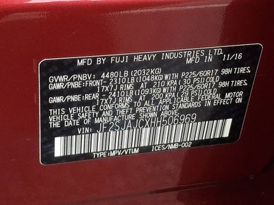 2017 Subaru Forester 2.5i Limited