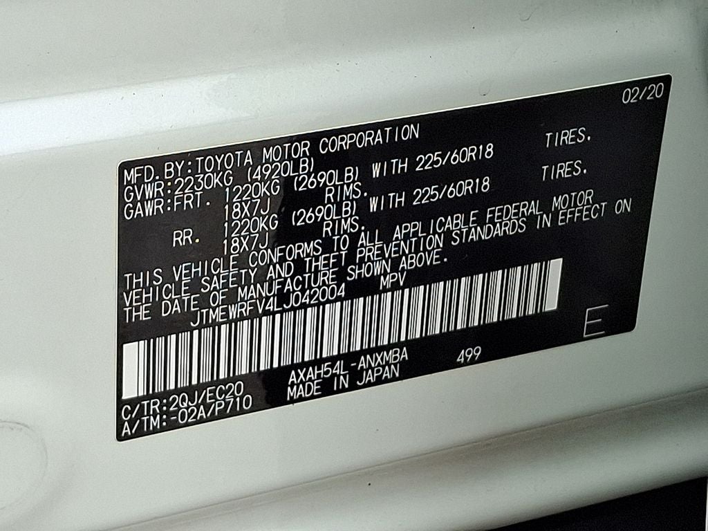 2020 Toyota RAV4 Hybrid XSE