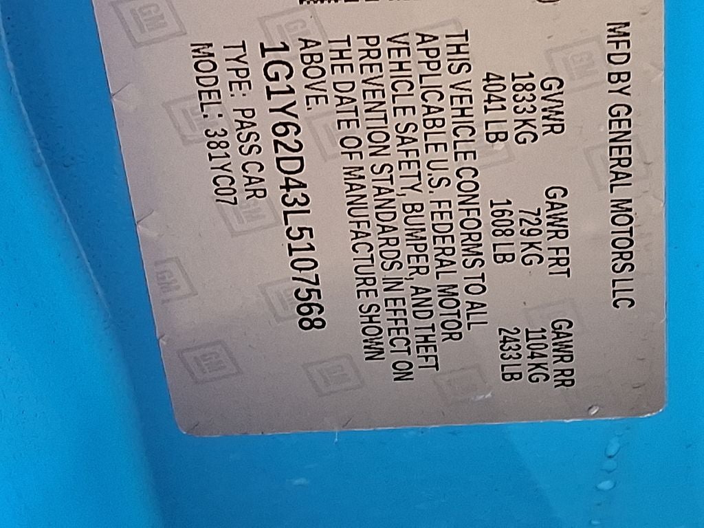 2020 Chevrolet Corvette Stingray 1LT