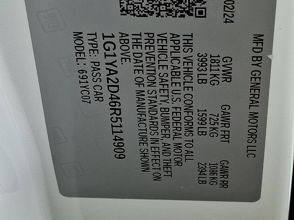 2024 Chevrolet Corvette Stingray 1LT