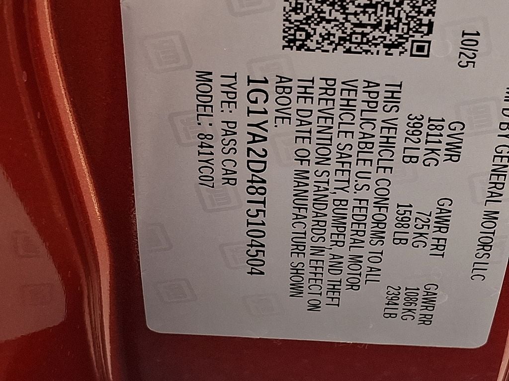 2026 Chevrolet Corvette Stingray 1LT