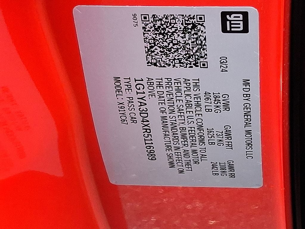 2024 Chevrolet Corvette Stingray 1LT