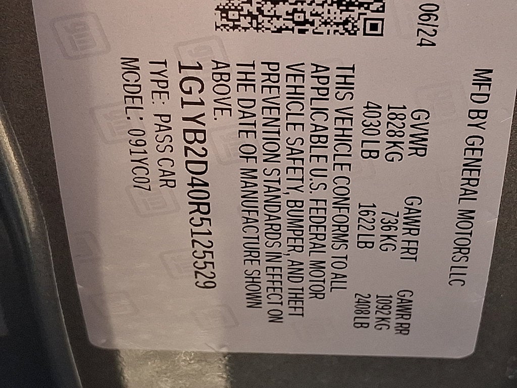2024 Chevrolet Corvette Stingray 2LT