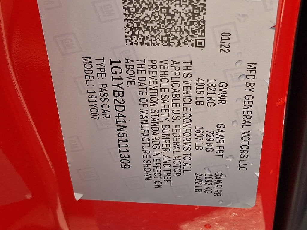 2022 Chevrolet Corvette Stingray 2LT