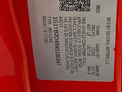 2022 Chevrolet Corvette Stingray 2LT