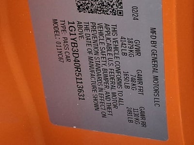 2024 Chevrolet Corvette Stingray 2LT