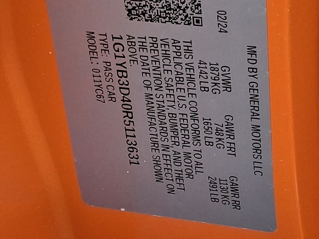 2024 Chevrolet Corvette Stingray 2LT