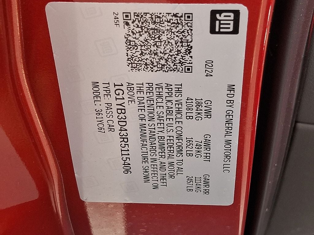 2024 Chevrolet Corvette Stingray 2LT
