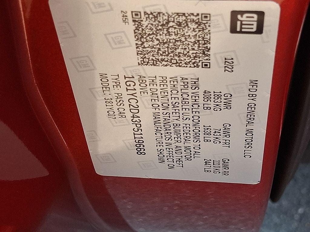 2023 Chevrolet Corvette Stingray 3LT
