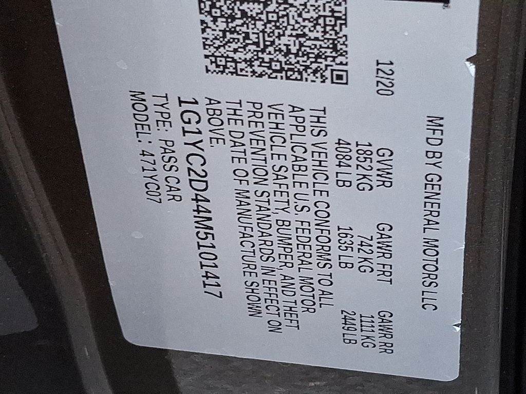 2021 Chevrolet Corvette Stingray 3LT