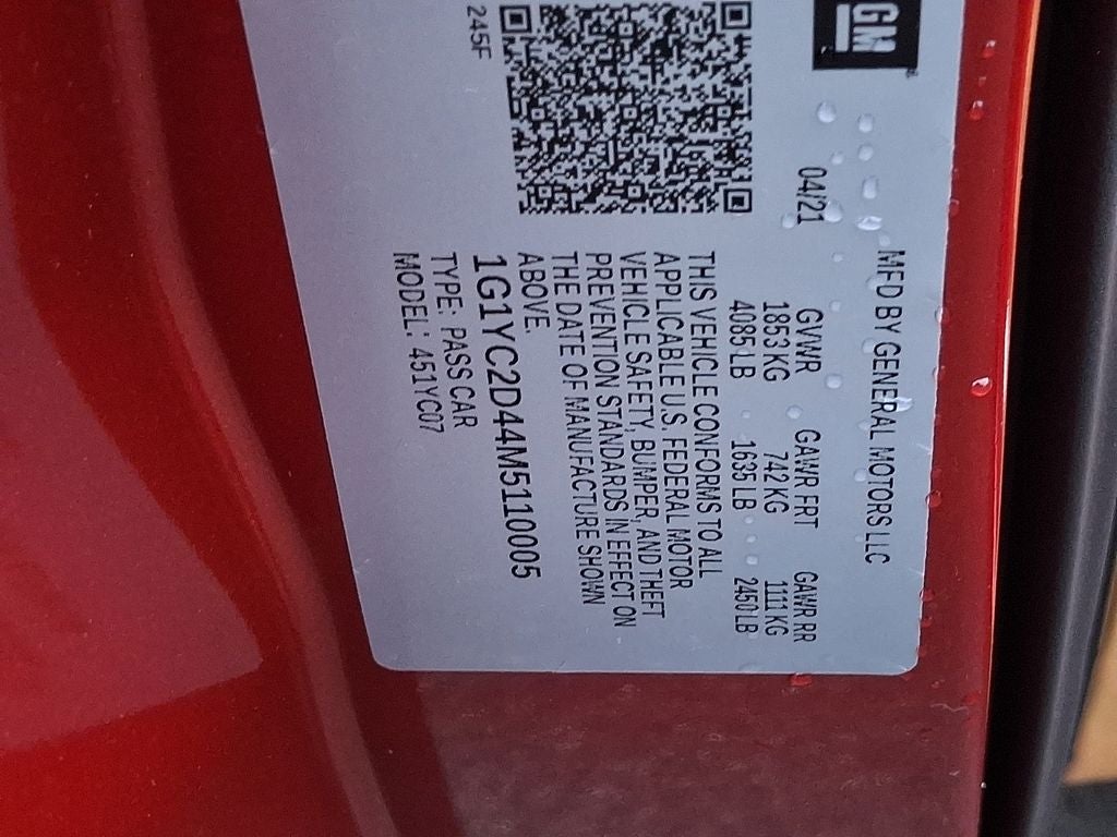 2021 Chevrolet Corvette Stingray 3LT