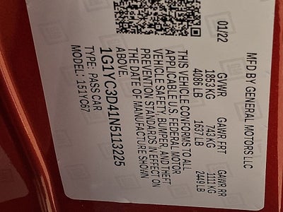 2022 Chevrolet Corvette Stingray 3LT