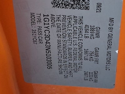 2022 Chevrolet Corvette Stingray 3LT