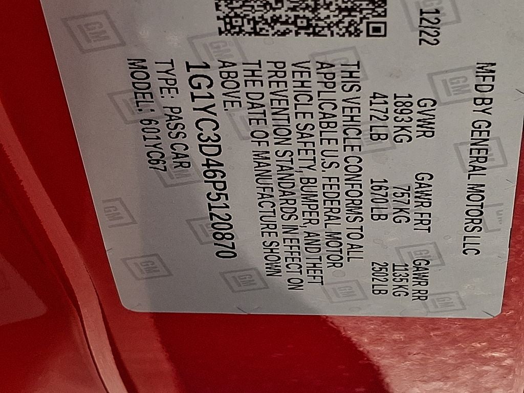 2023 Chevrolet Corvette Stingray 3LT