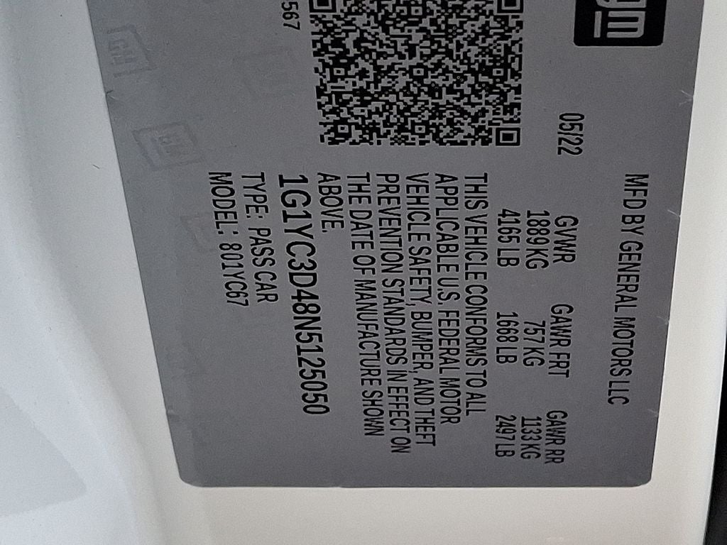 2022 Chevrolet Corvette Stingray 3LT