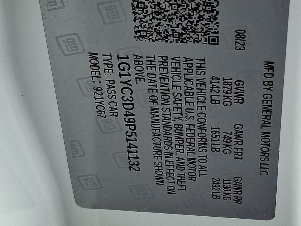 2023 Chevrolet Corvette Stingray 3LT