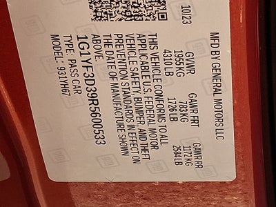 2024 Chevrolet Corvette Z06 3LZ