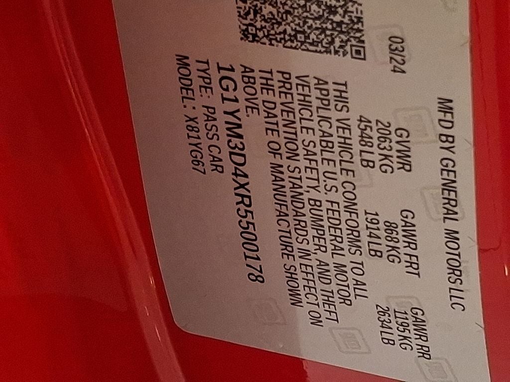 2024 Chevrolet Corvette E-Ray 3LZ