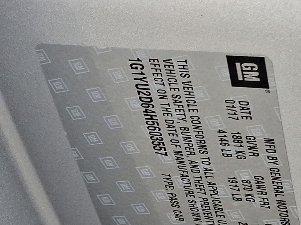 2017 Chevrolet Corvette Z06 3LZ