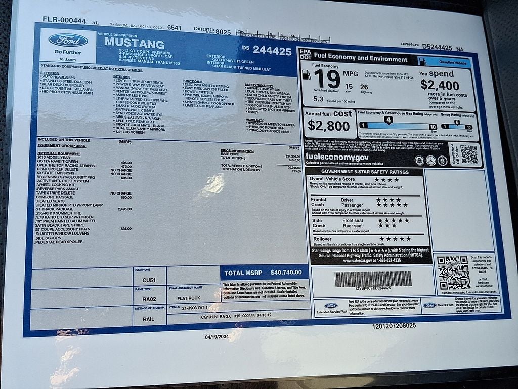 2013 Ford Mustang GT Premium