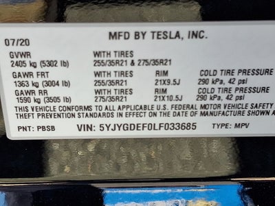 2020 Tesla Model Y Performance