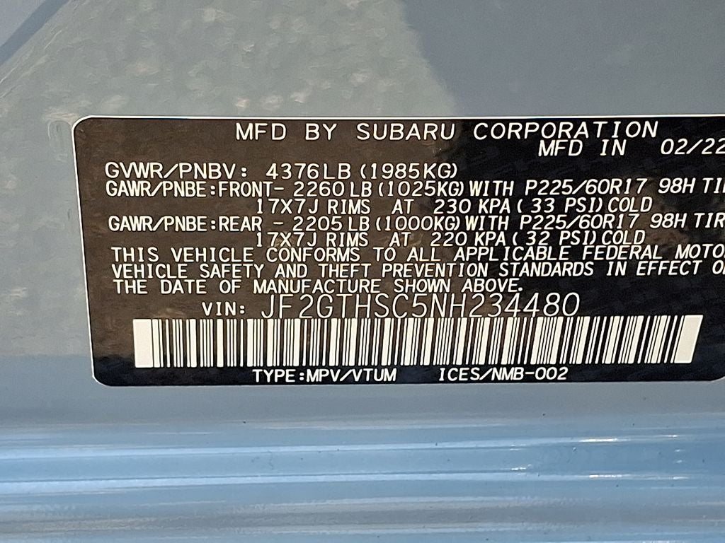 2022 Subaru Crosstrek Sport