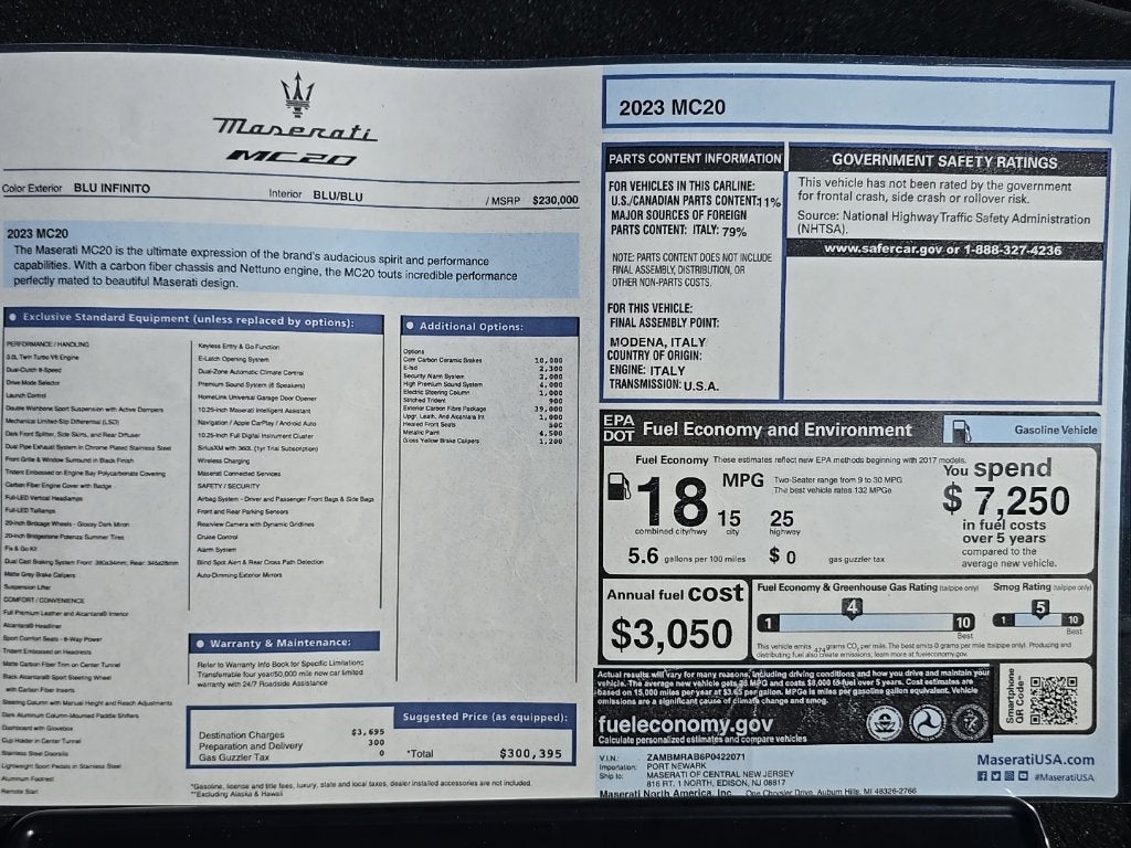 2023 Maserati MC20 Base