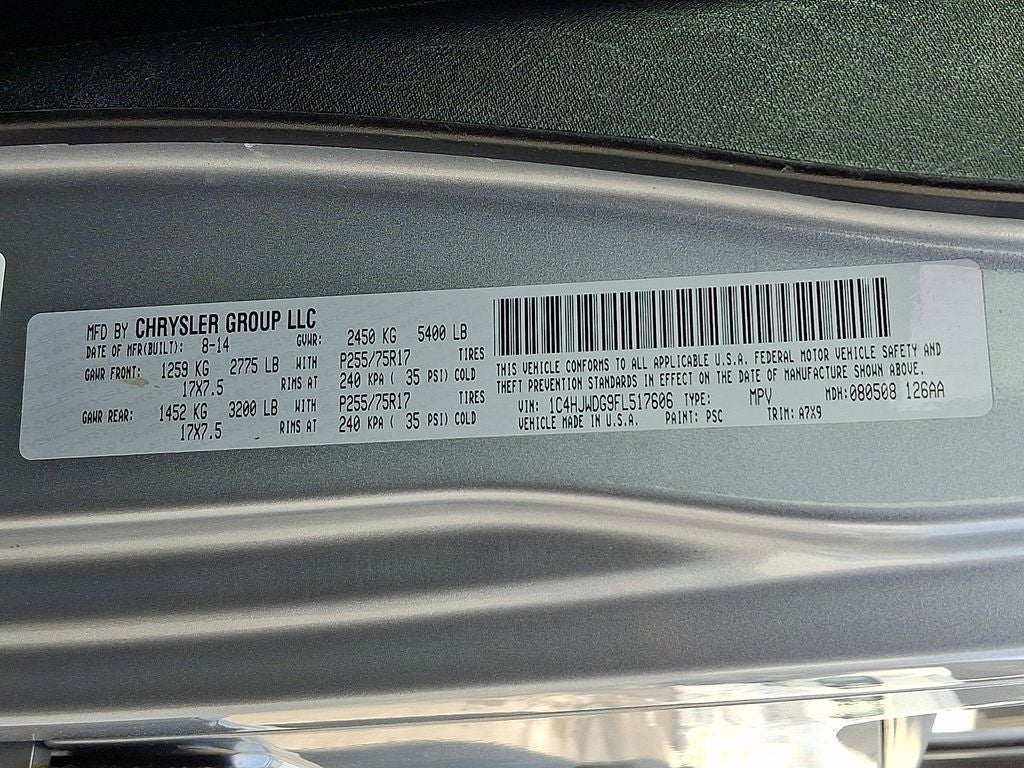 2015 Jeep Wrangler Unlimited Sport