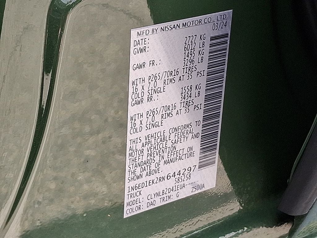 2024 Nissan Frontier SV