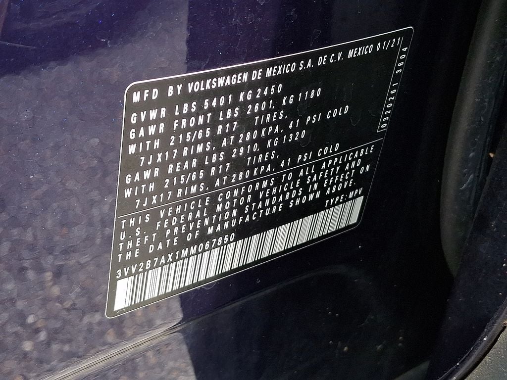 2021 Volkswagen Tiguan 2.0T SE