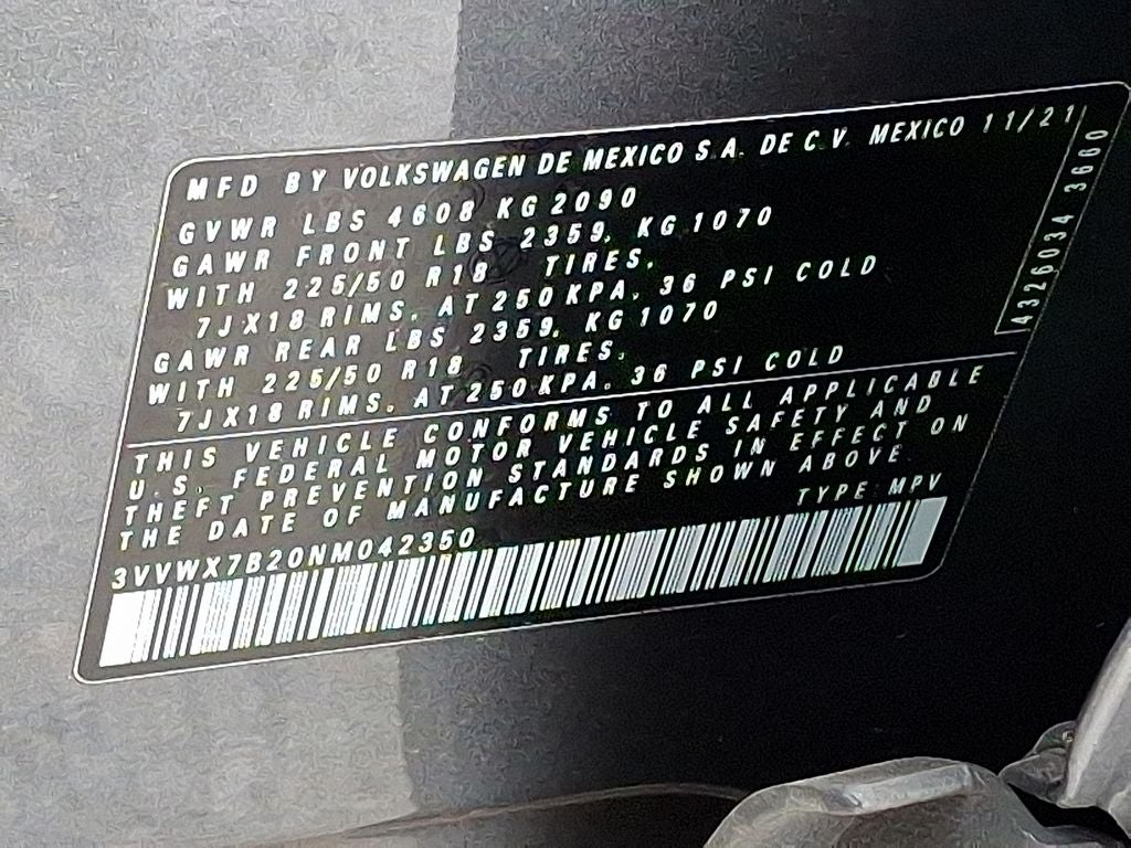 2022 Volkswagen Taos 1.5T SE