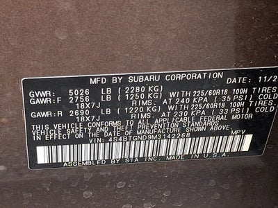 2021 Subaru Outback Limited XT