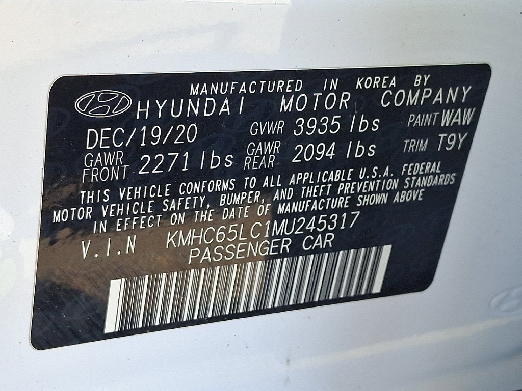 2021 Hyundai Ioniq Hybrid Blue