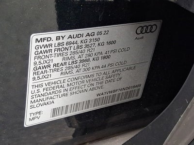 2022 Audi SQ7 Prestige quattro