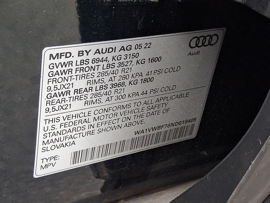 2022 Audi SQ7 Prestige quattro