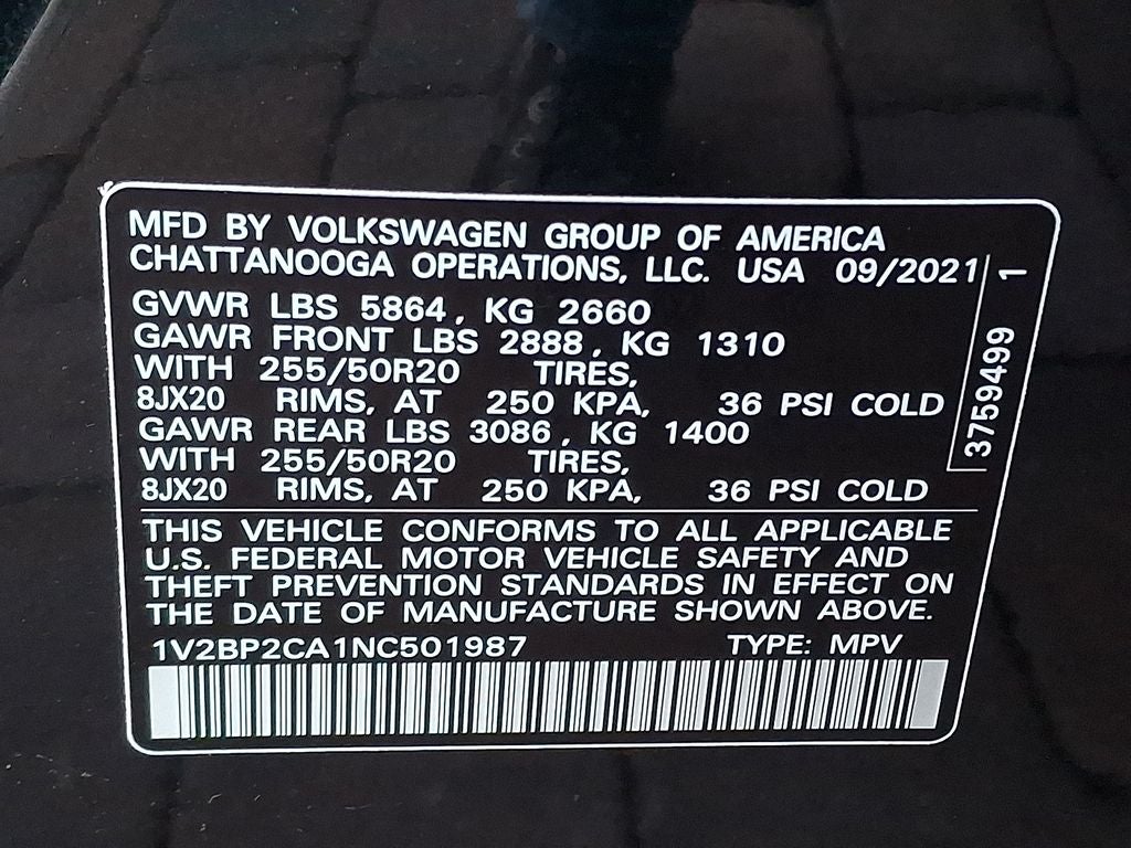 2022 Volkswagen Atlas 2.0T SEL