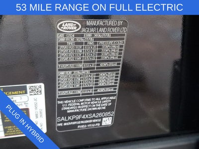 2025 Land Rover Range Rover Plug-In Hybrid SE