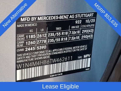 2026 Mercedes-Benz GLB GLB 250 4MATIC®