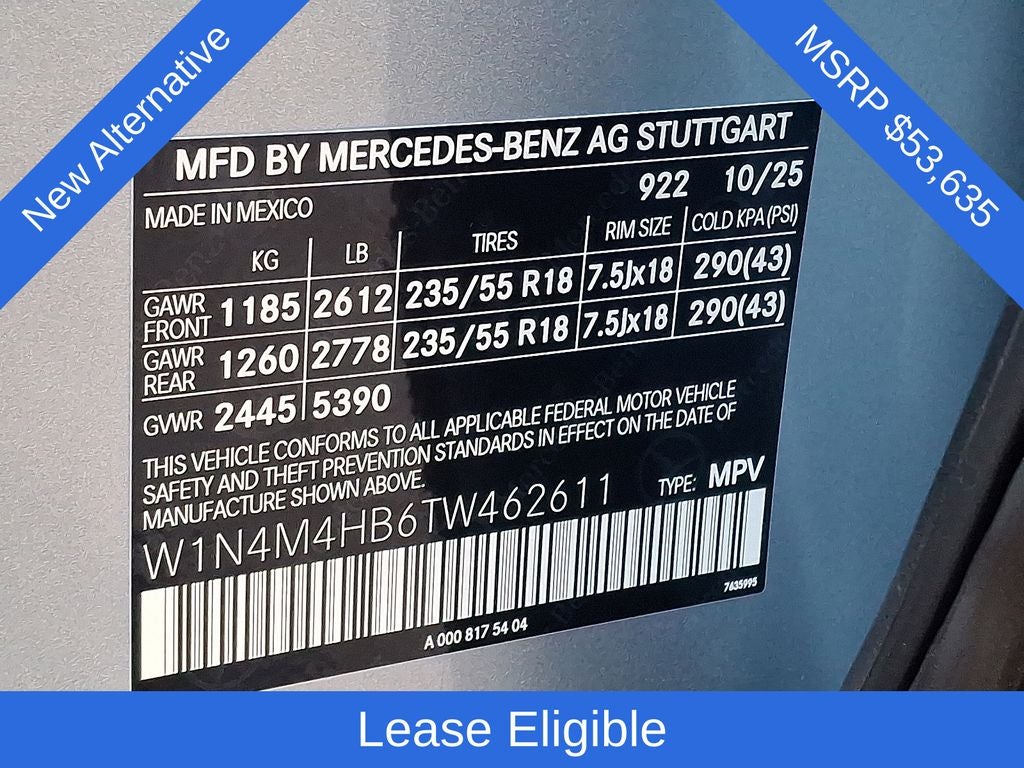 2026 Mercedes-Benz GLB GLB 250 4MATIC®